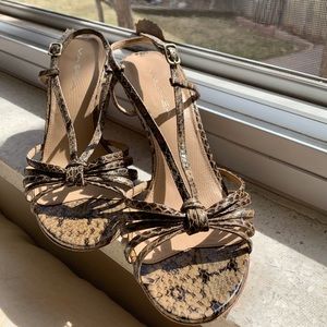Via Spiga Ilan Snake Strappy Heels